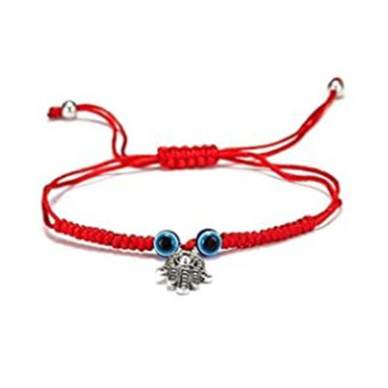 Handwoven Adjustable Evil Eye Red Rope Bracelet Turkish Eye Handmade