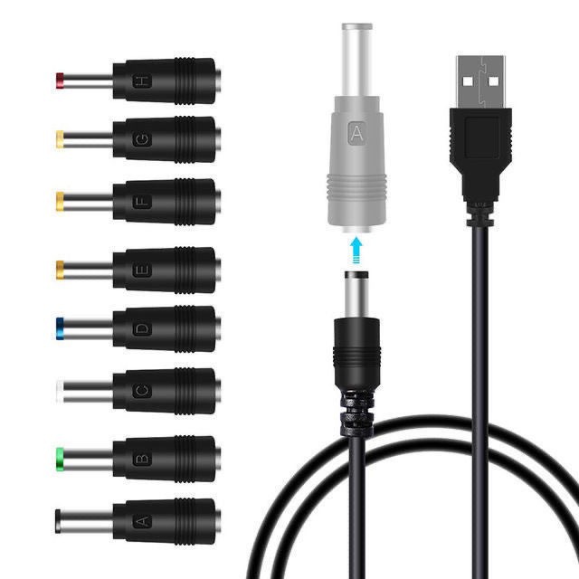 USB to DC 5.5MM power data cable DC5V for optical modem printer router charging cable desk lamp charger