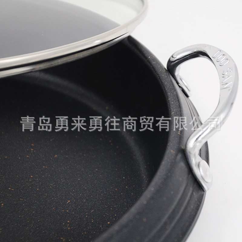 Army stew pot rice cake stew pot soup pot grill pan kitchen induction cooker gas stove pot 28cm