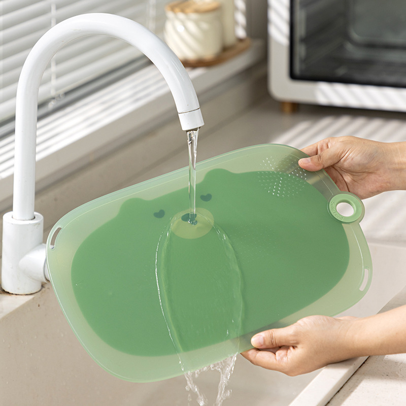 Household Plastic Cutting Board Fruit Vegetable Chopping Board Kitchen Tool Outdoor Small Board Baby Complementary Food Double-Sided Cutting Board