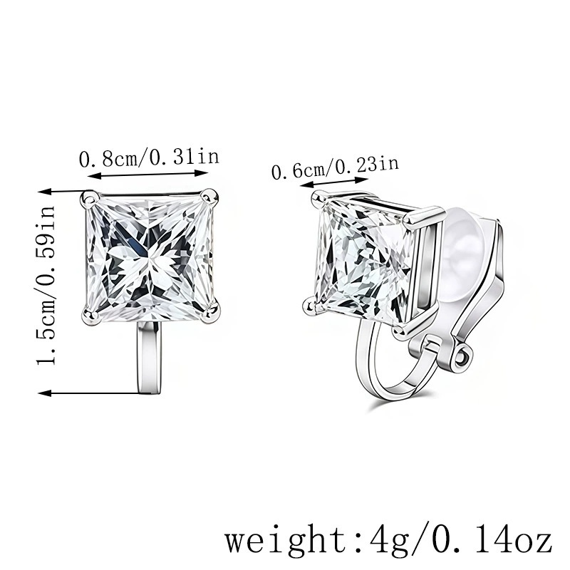 Metal earrings, clip-on earrings for no pierced ears, exquisite ear ornaments