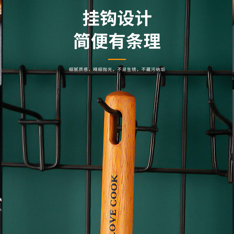 304 stainless steel pot brush household kitchen dishwashing brush hangable wooden handle pot brush cleaning decontamination steel wire brush