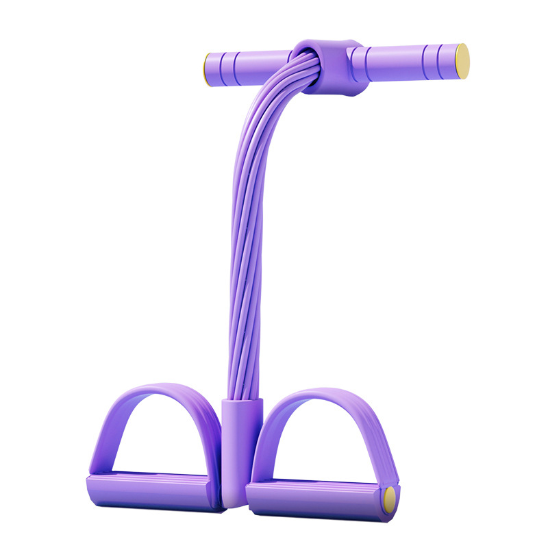 Foot pedal resistance band for belly fat reduction sit-up assistant for women fitness equipment home use small swallow stretch rope