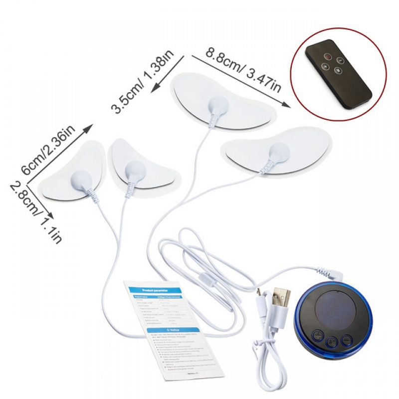 V-shaped face wrinkle-removing facial massager EMS facial massager low-frequency pulse moon-shaped beauty device remote control