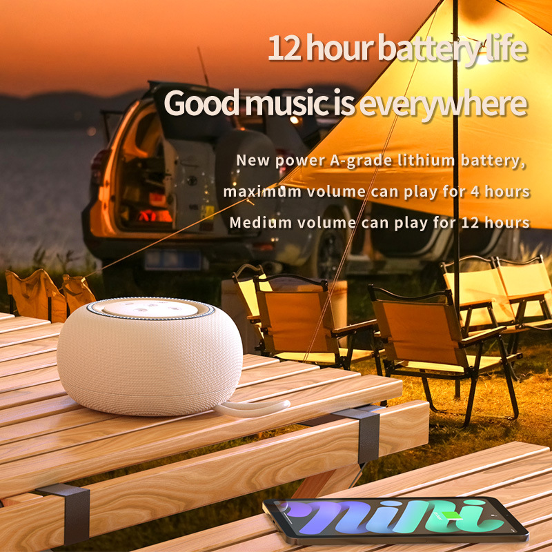 Waterproof Bluetooth speaker outdoor camping portable card speaker subwoofer 3D light bass