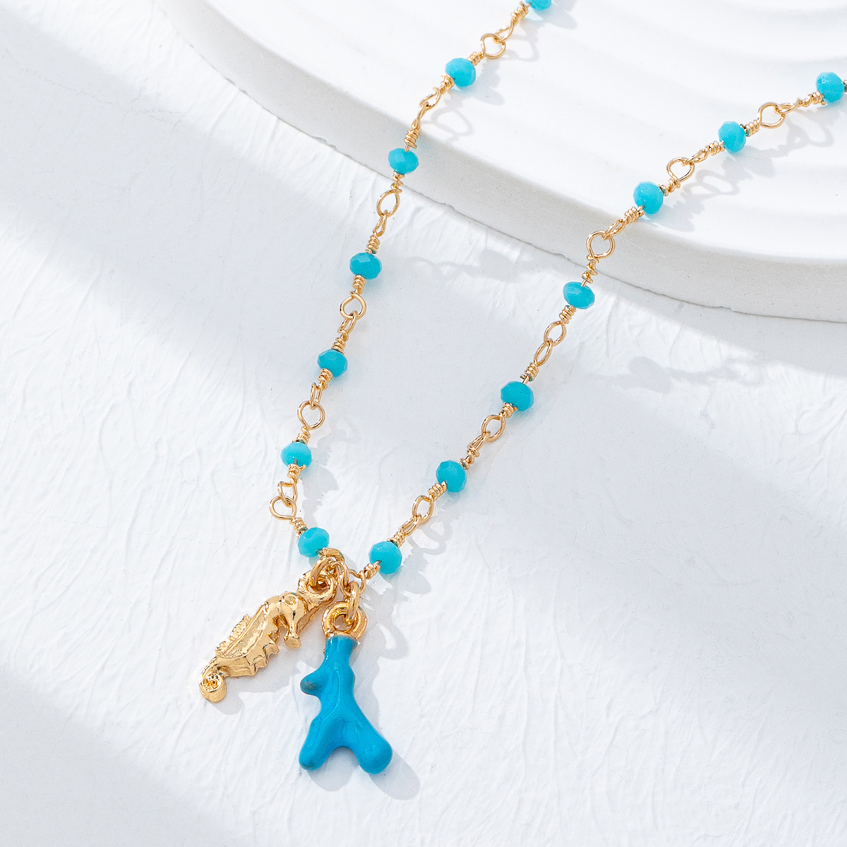 Qingdao Daiwei Accessories Bohemian Style Marine Life Pendant Decorated Necklace Stackable Necklace Women's