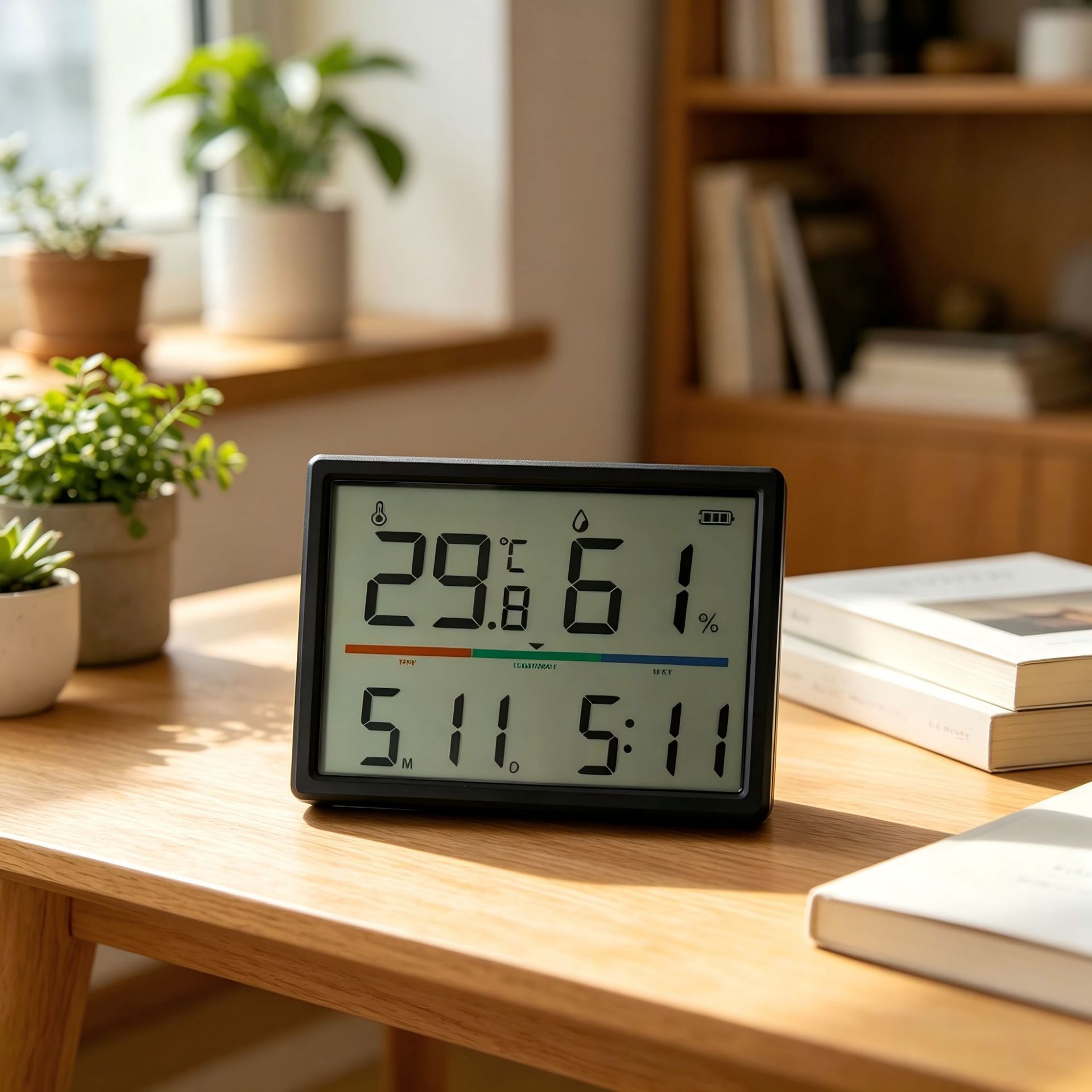 Electronic thermometer hygrometer household indoor thermometer high precision digital temperature humidity display large screen