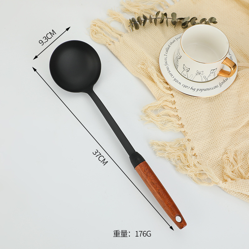 Wrought iron spatula household nitrided iron wok spatula cooking spatula high temperature resistant iron spatula spoon set