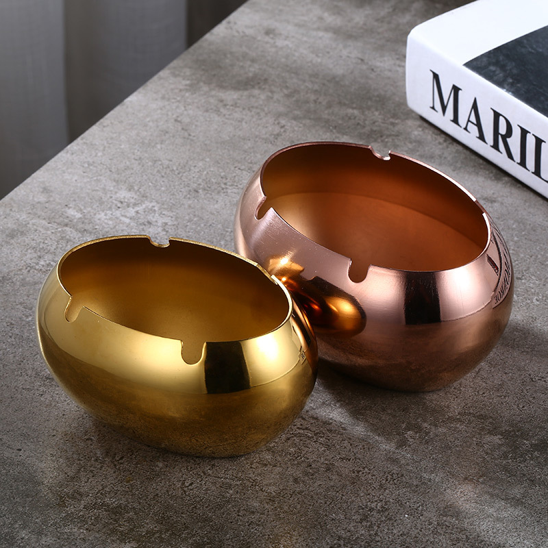 Yuanbao Stainless Steel Ashtray Internet Cafe Restaurant Hotel Oval