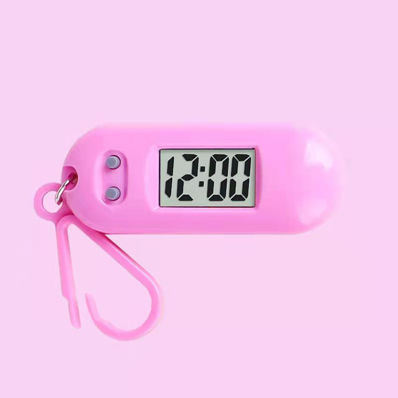 Small student keychain watch promotion backpack oval electronic watch hanging watch timepiece