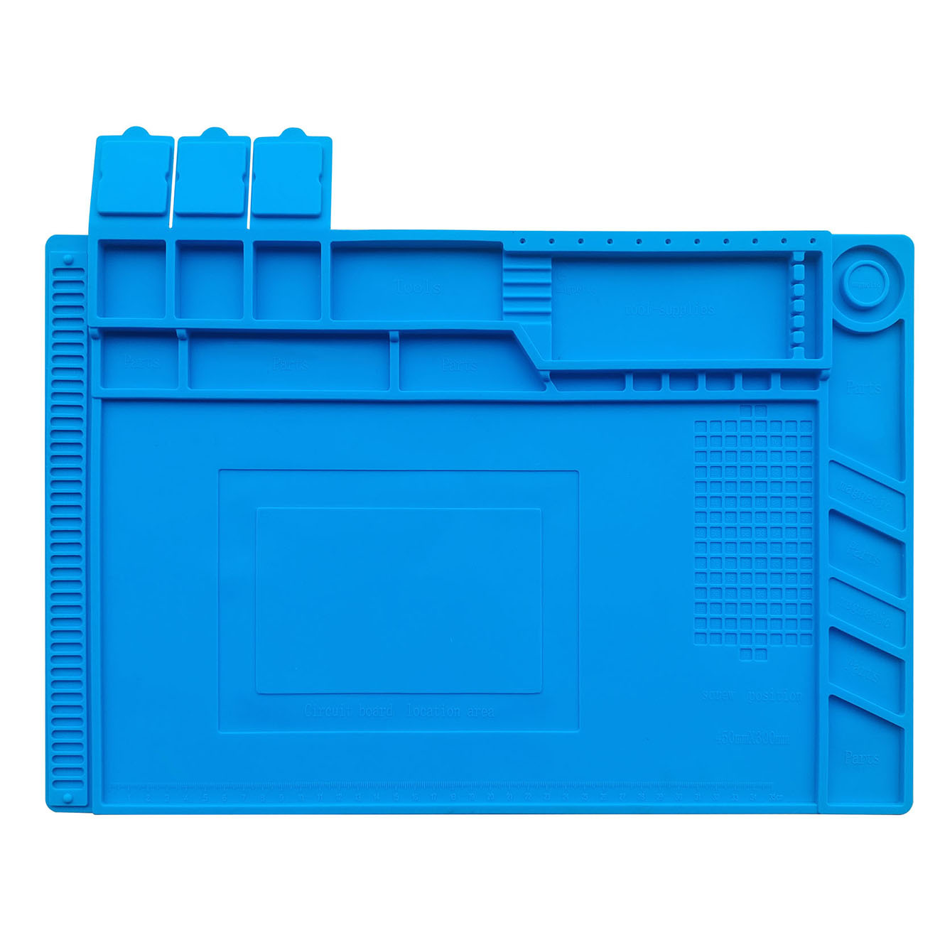 Mobile phone computer repair silicone mat high temperature resistant heat insulation mat anti-static multifunctional with magnetic screw tool digital mat