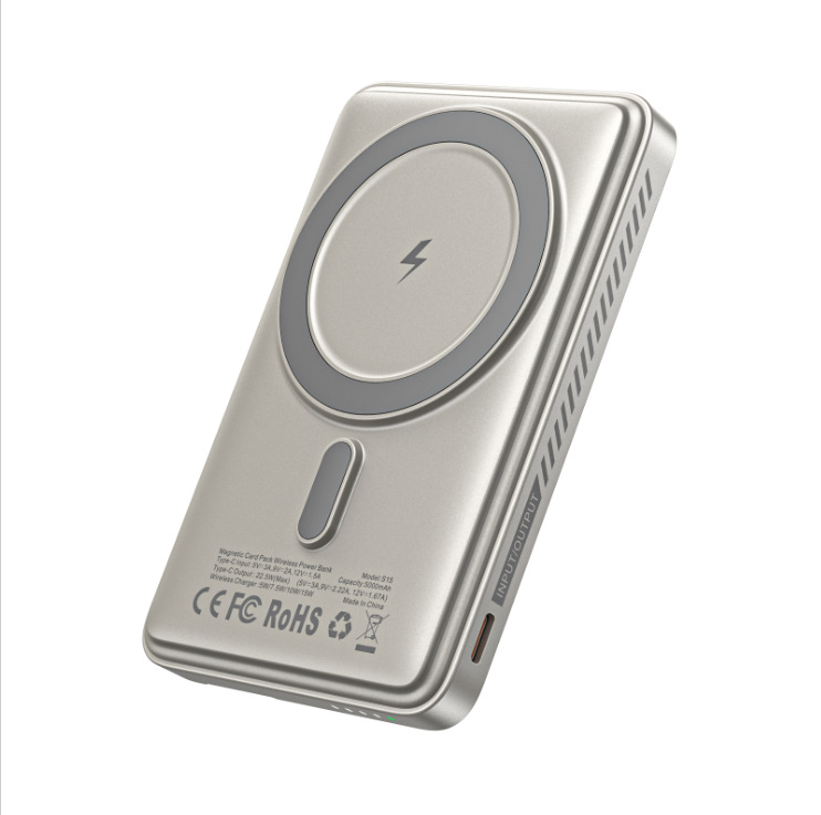 Card Holder Power Bank Phone Stand Magnetic Mini Portable Wireless Multi-in-One Charger Fast Charging