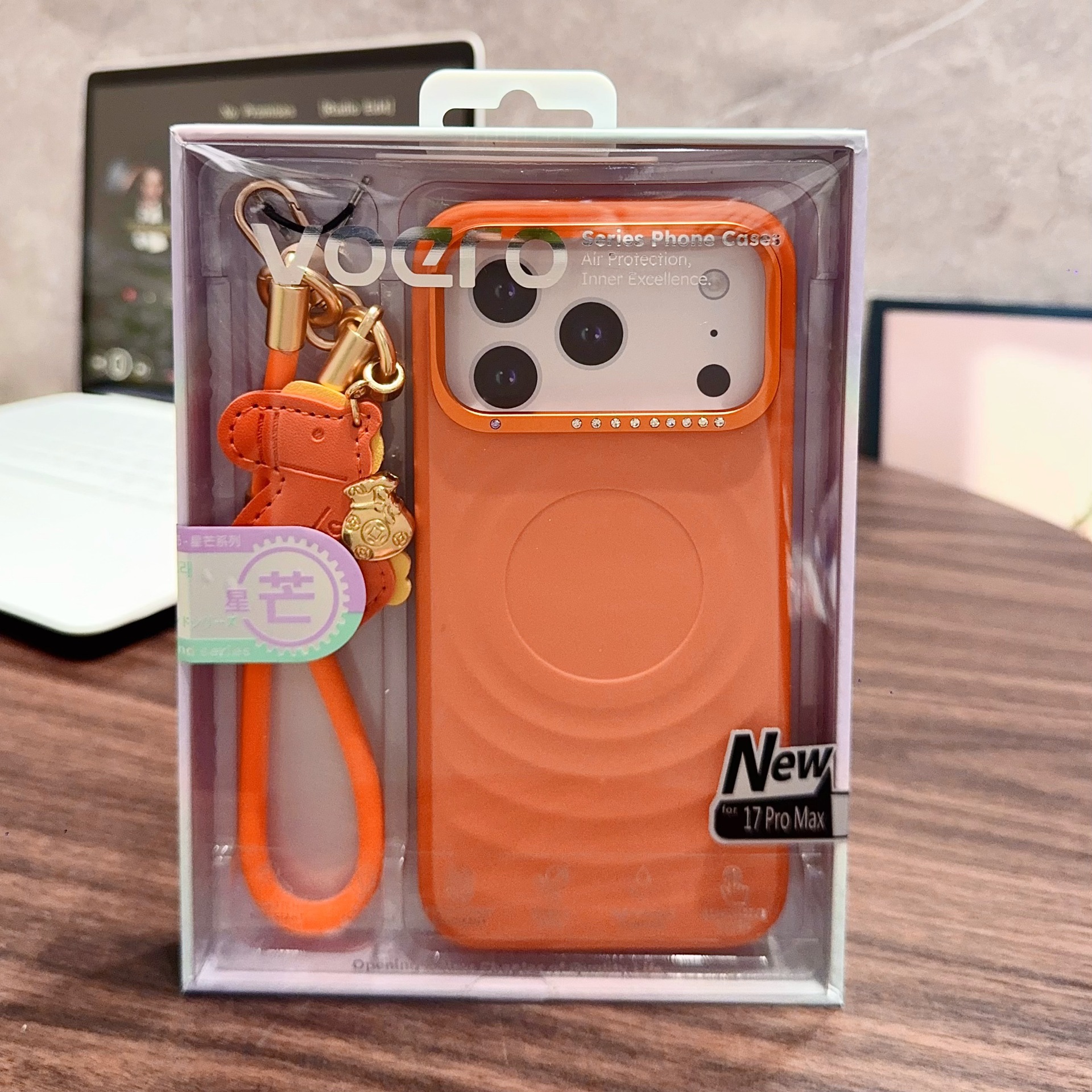 For iPhone 17 Pro Max Set Phone Case Apple 16 3D Water Ripple Hard Case Liquid Silicone Hand Strap