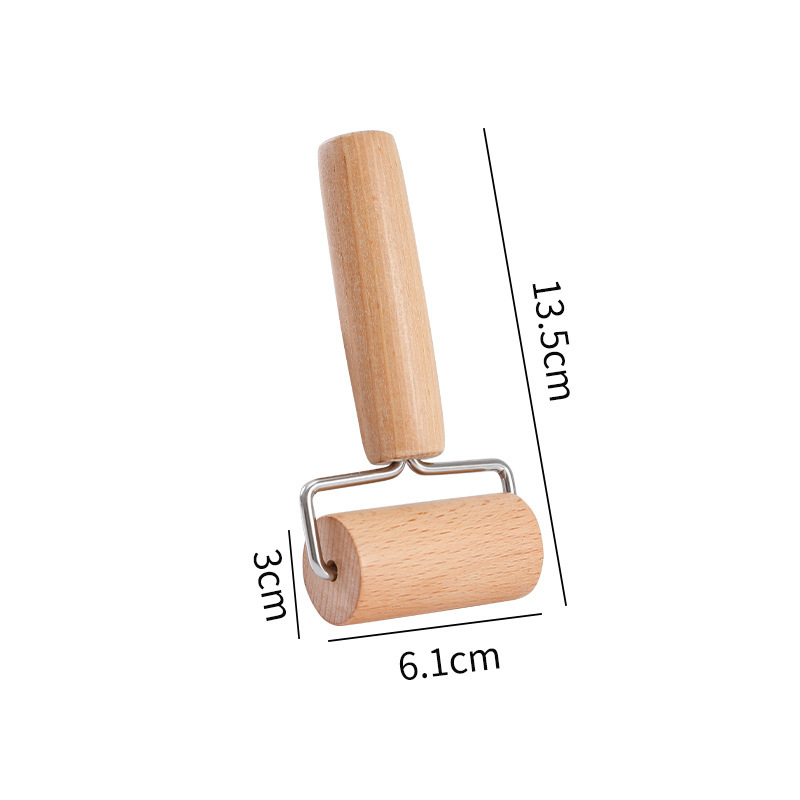 Wooden Handle Rolling Pin Double Head Solid Wood Roller for Dumpling Wrapper Beech Wood Rolling Pin Baking Tool