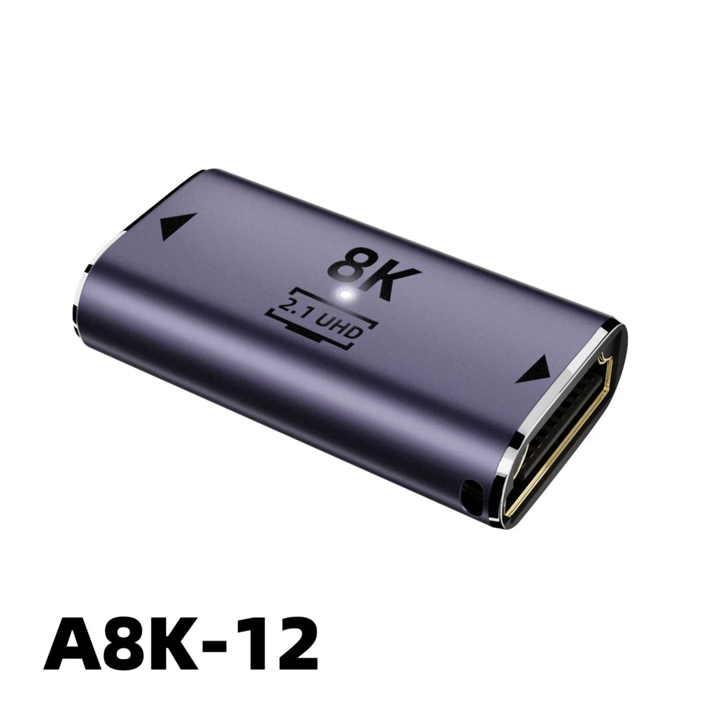 8K HDTV2.1 Male to Female Upward 90 Degree 270 Degree Adapter AM/AF Computer TV Ultra HD Adapter