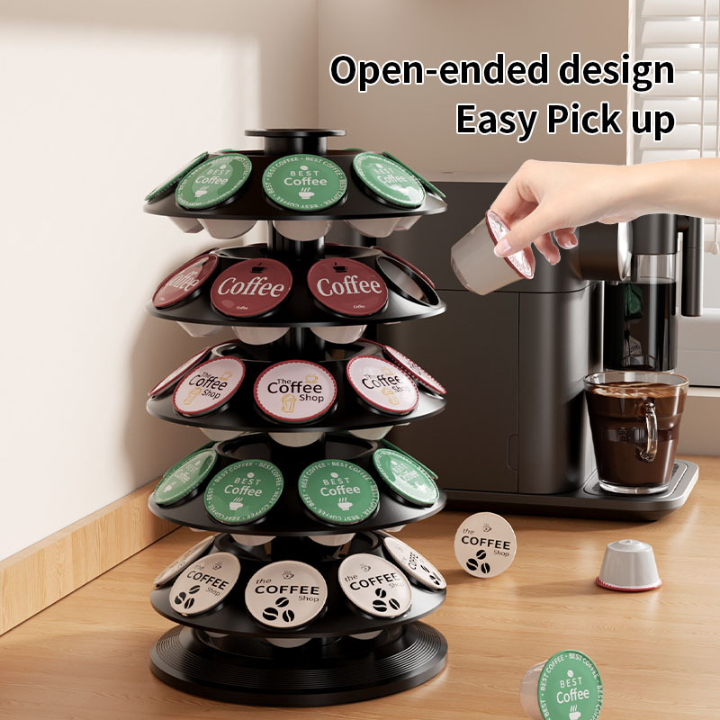 Dolce Gusto multi-layer 40-piece 360° rotatable coffee capsule storage rack