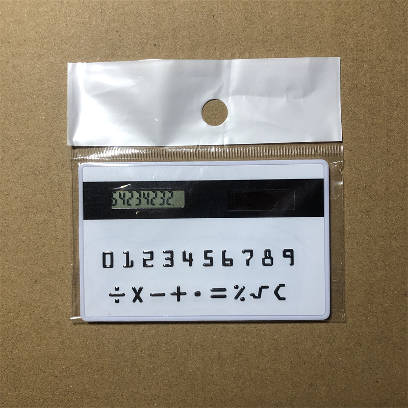 Color Card Calculator Portable Office Student Stationery 8-Digit Plastic Arithmetic Calculator