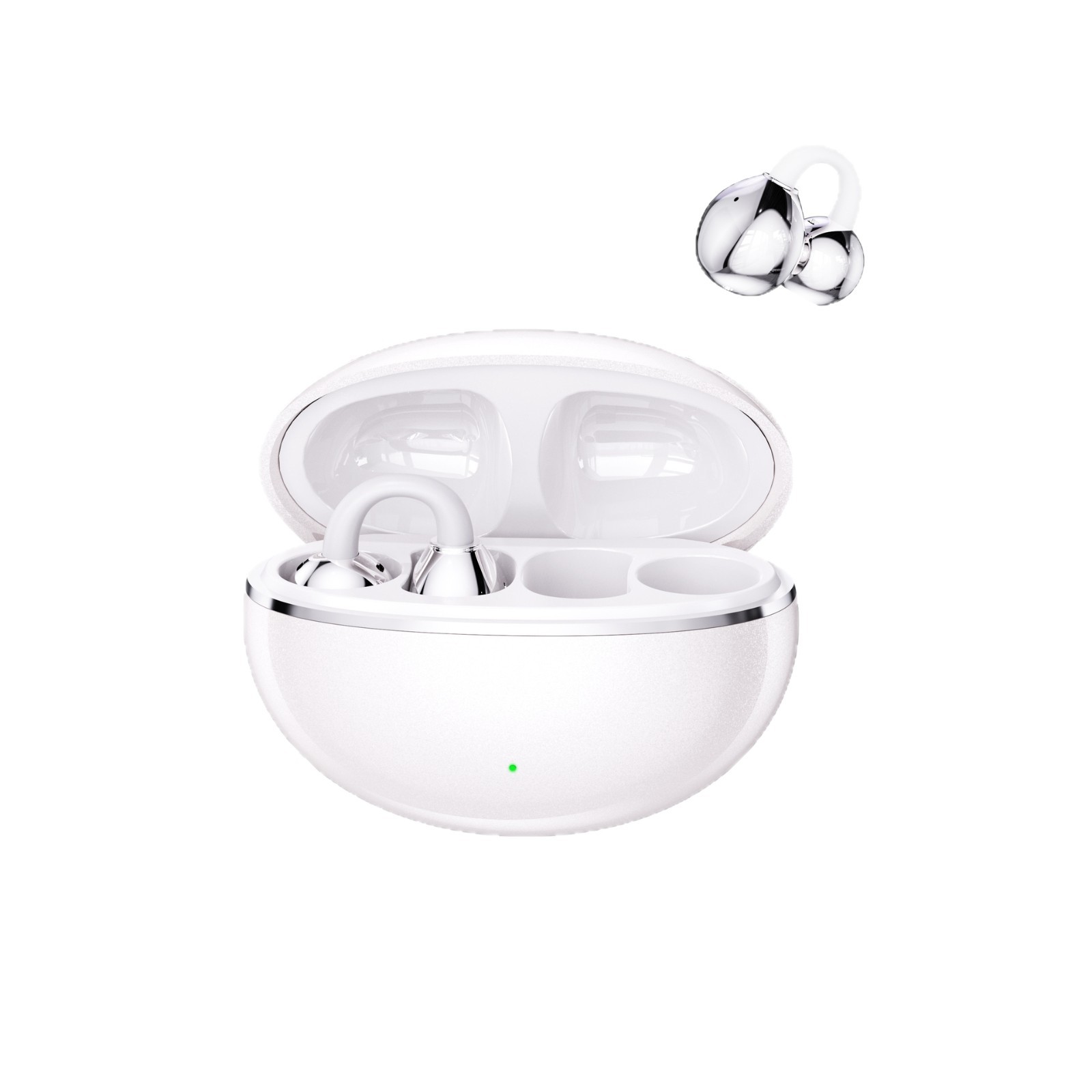 2026 New M91 Clip-on Bluetooth Headset Open-ear Digital Display OWS Stereo Sound Running Noise Cancelling Private Mold