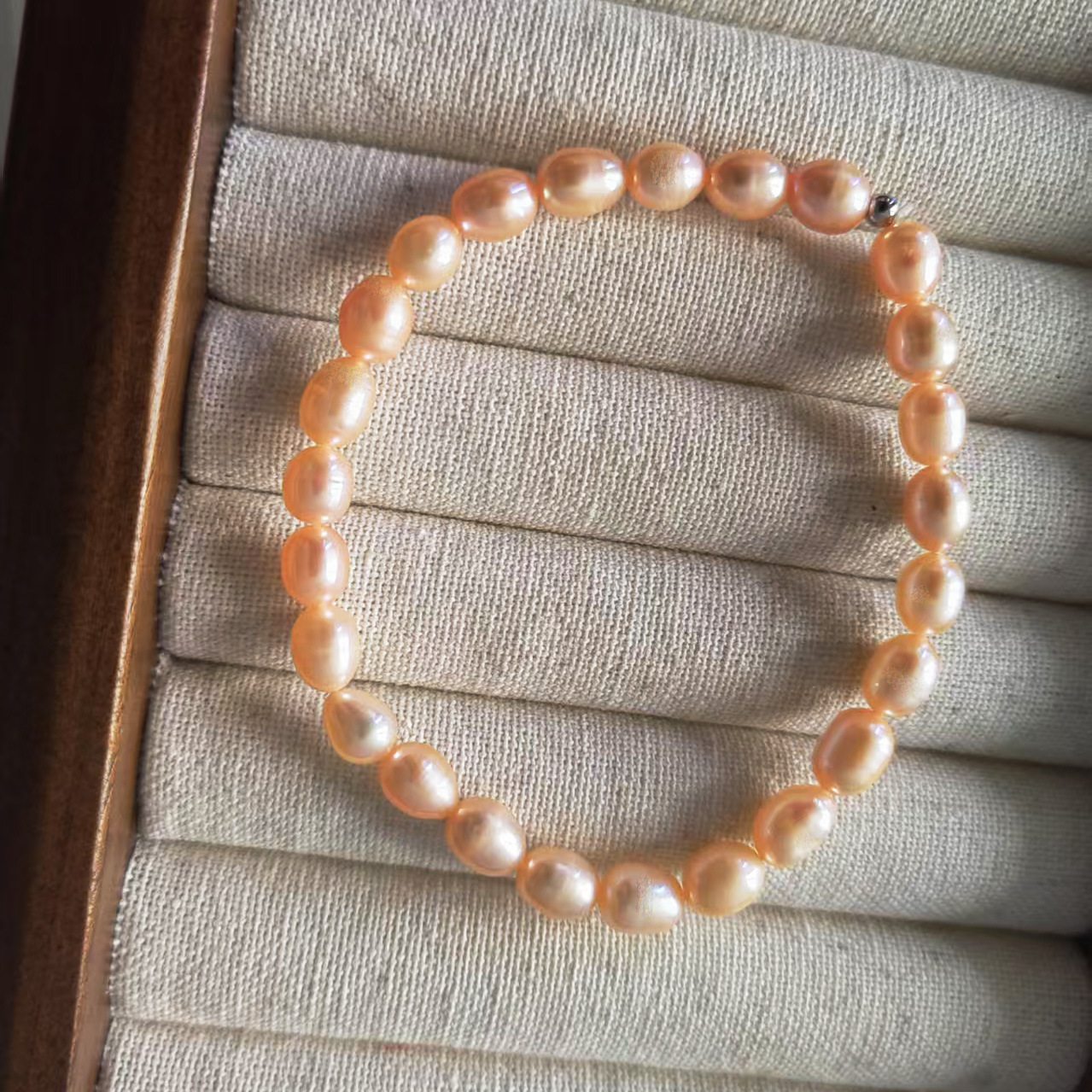 Natural freshwater pearl cinnabar bead bracelet women's purple gold sand whitening layered bracelet