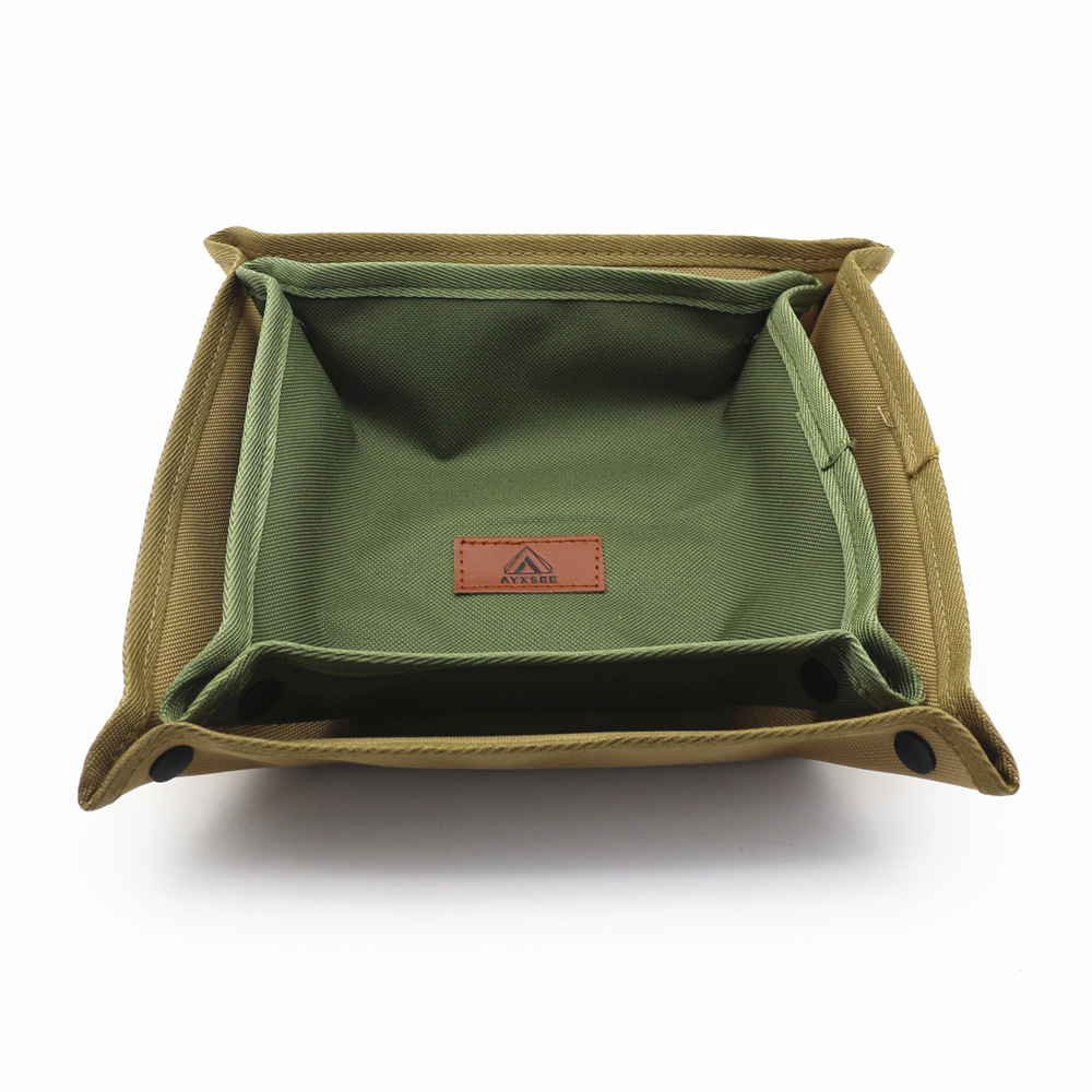 AYXSEE Outdoor Camping Storage Tray Portable Foldable Square Box Home Travel Camping Miscellaneous Storage Tray