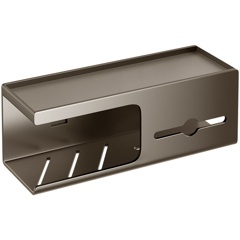 Bathroom tissue box wall-mounted no-drill toilet bathroom toilet paper box roll paper tissue rack wall storage rack