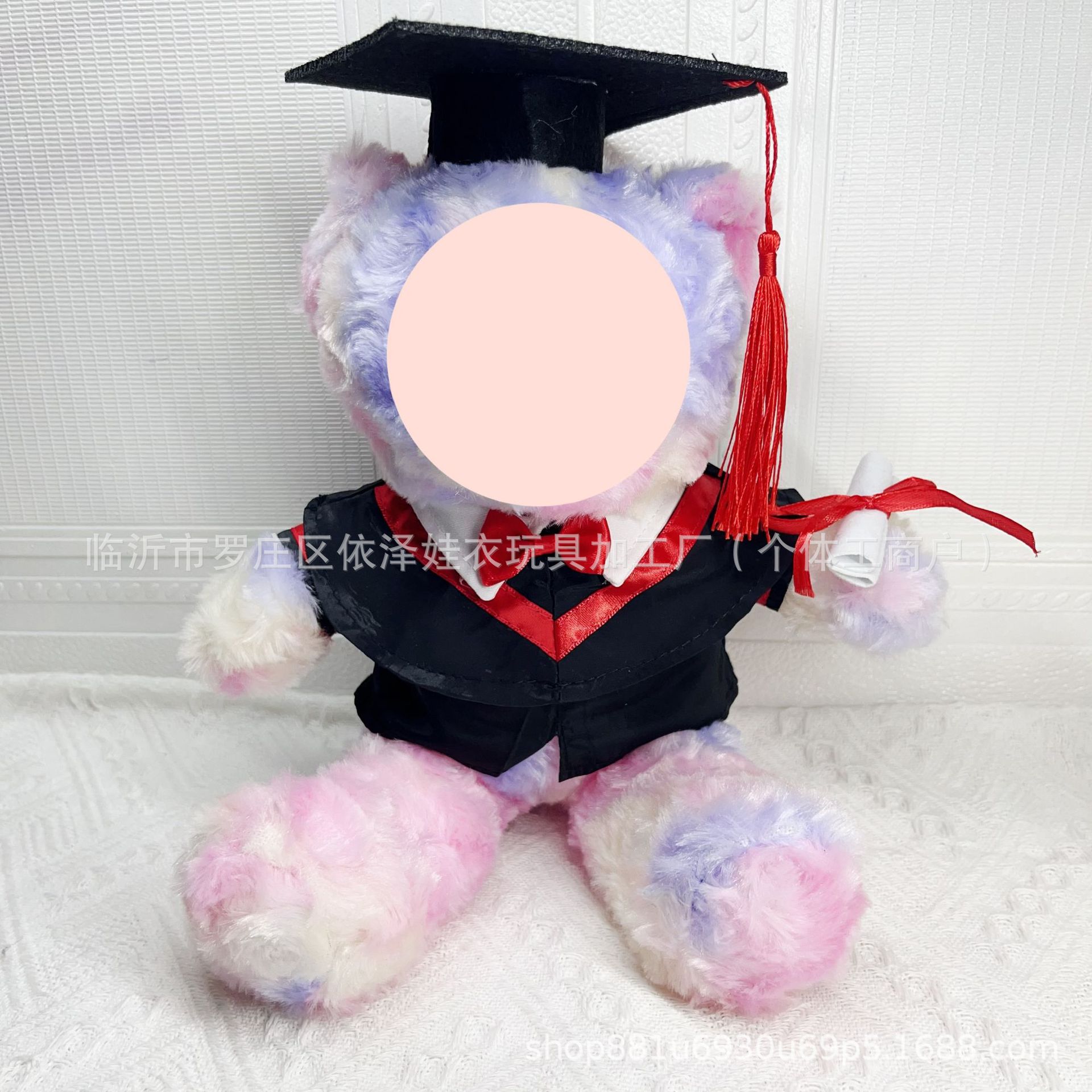 Doll Clothes Master's Gown Doctoral Cap Certificate Set Doctor Bear Replacement Bachelor's Gown Costume Plush Toy