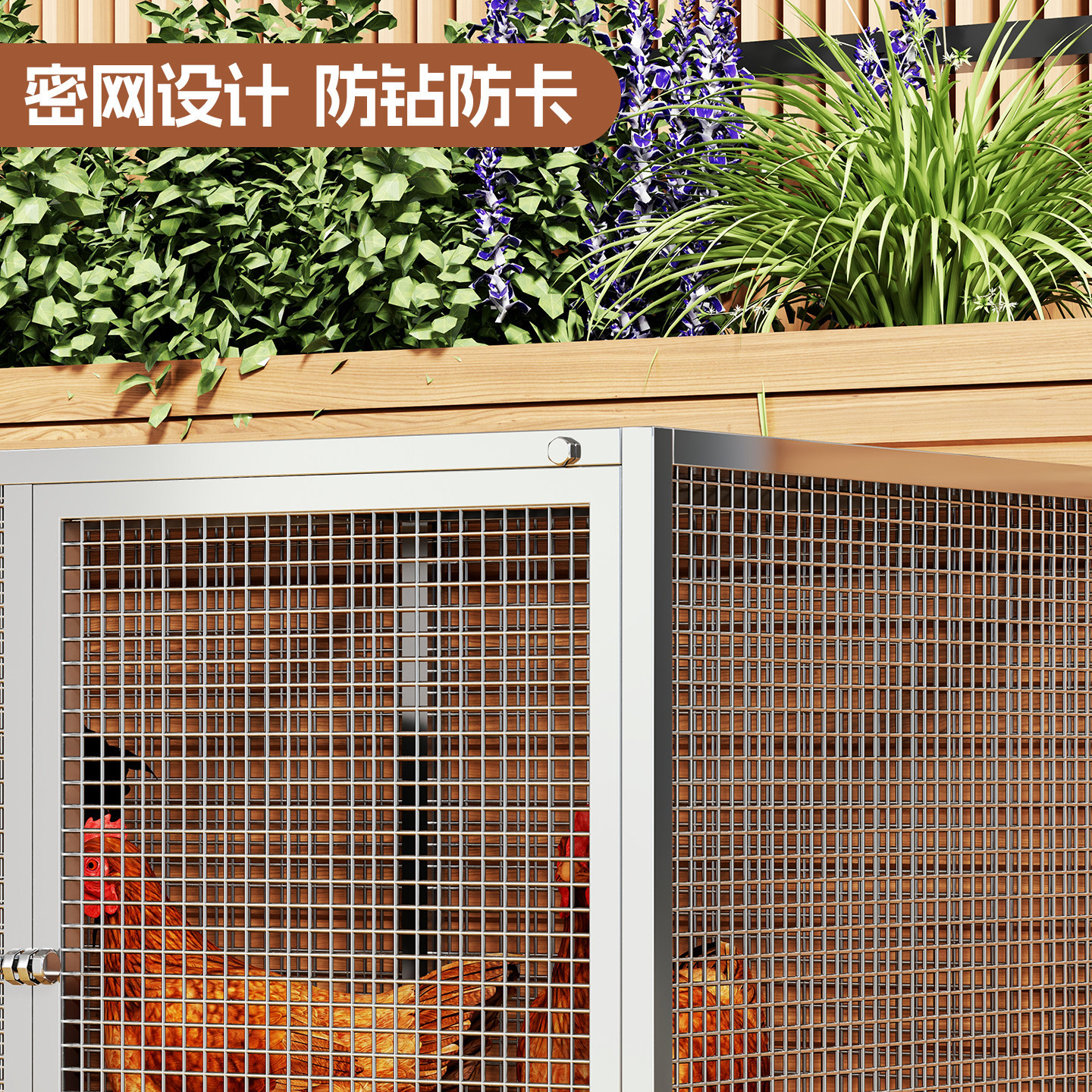 Extra Large Chicken Coop for Outdoor Poultry Farming, Anti-weasel, Rural Chicken Coop, Multi-functional Goose Duck Rabbit Cage