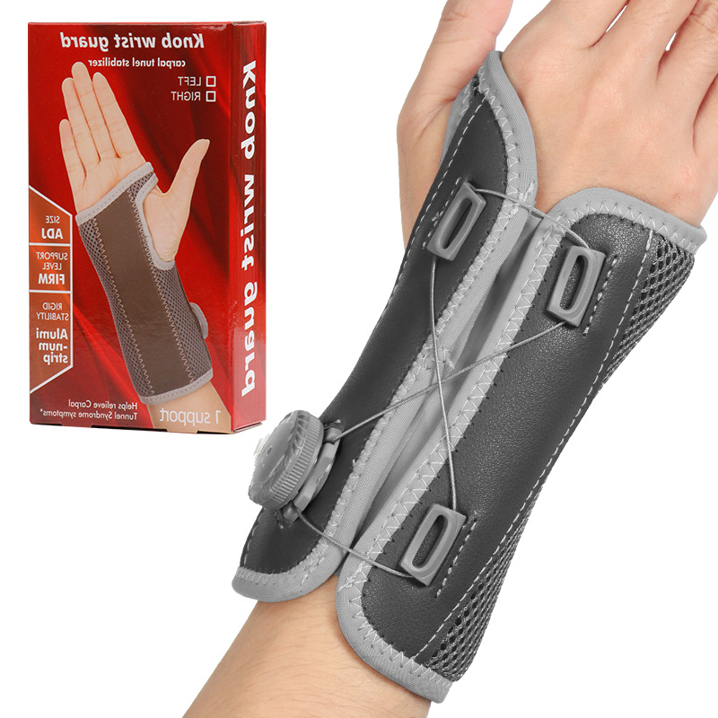 Tendonitis Wrist Guard Protection Sleeve Knob Adjustment Sports Finger Protection Wrist Fracture Strain Sprain Recovery Support Brace