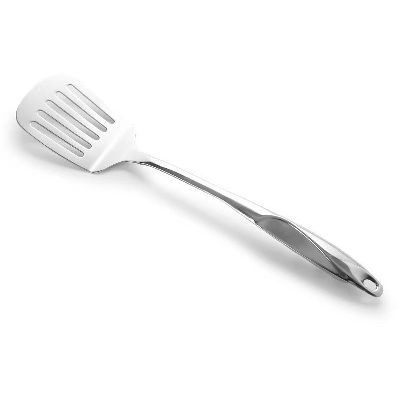 201 hollow handle stainless steel kitchenware S-shaped spatula set, slotted spoon, soup spoon, frying spatula, noodle spatula, wok spatula