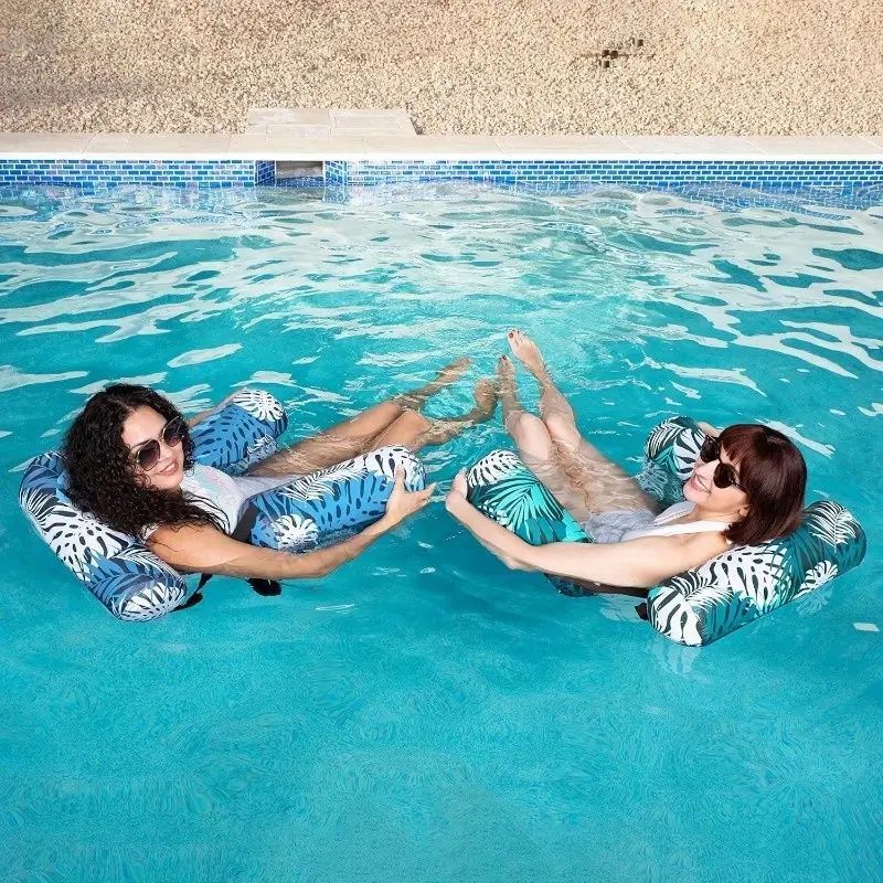 Pool float multifunctional adult inflatable water lounge chair floater water hammock float floating chair dedicated
