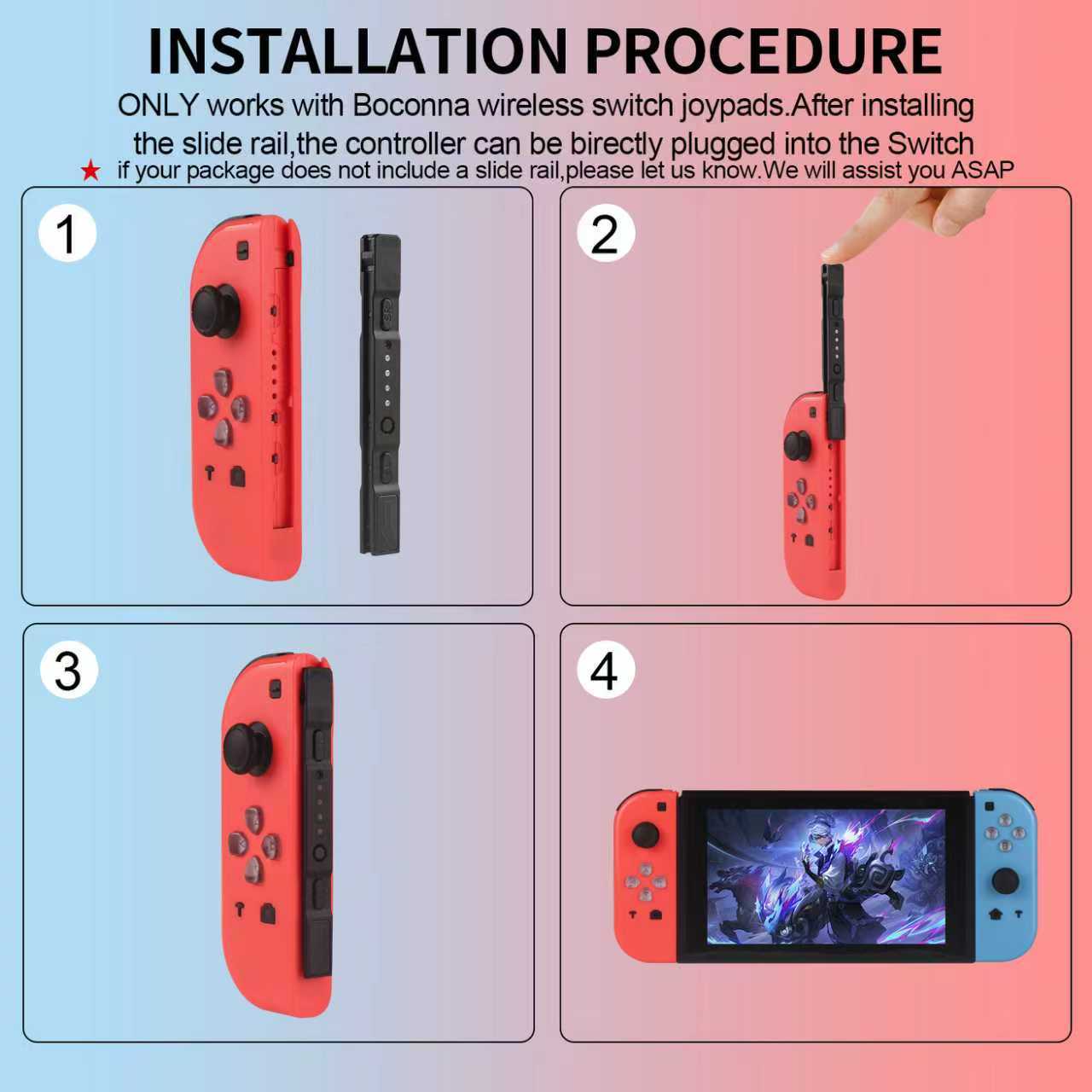 Switch joycon private mold JOYCON wireless handle left and right handles NS Bluetooth vibration motion sensing game