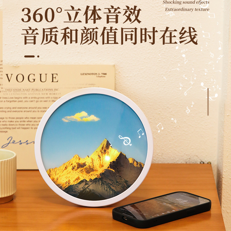 Sunshine golden mountain light wireless Bluetooth speaker birthday gift Qixi Festival subwoofer cartoon home ornament