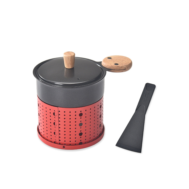 New outdoor camping portable cheese small baking pan coffee pot cream heating pan cheese mini small baking pan
