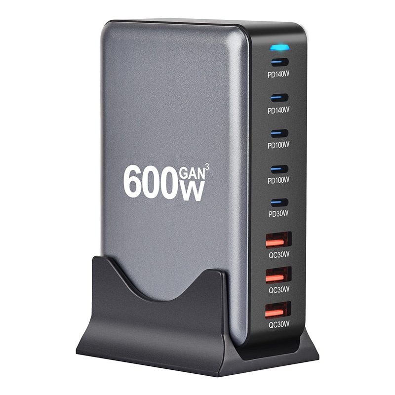 600W High Power GaN PD Fast Charging Head Desktop Charger Multi-Port USB Phone Apple Fast Charging
