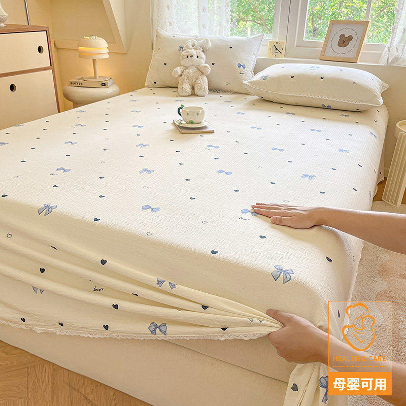 抗菌款-蓝色蝴蝶结【A类抗菌升级孕婴可用】 · 床单单件-120x230cm【适合0.8-0.9m床】