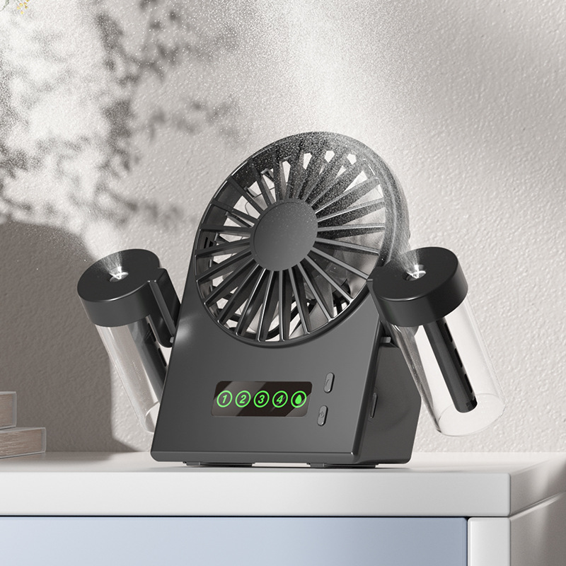 F3 Handheld Spray Fan Humidifying Cooling Portable USB Charging Student Outdoor Mini Fan