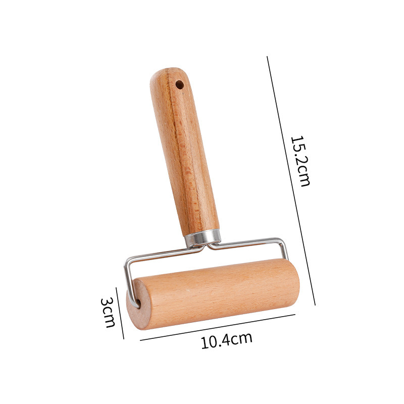 Wooden Handle Rolling Pin Double Head Solid Wood Roller for Dumpling Wrapper Beech Wood Rolling Pin Baking Tool
