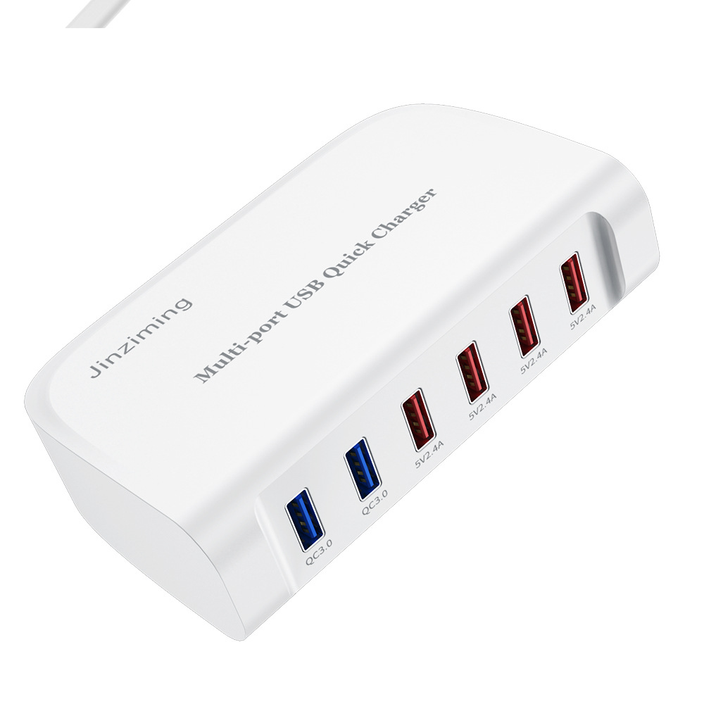 Fast charge QC 3.0 convenient charging power 84W/5v2.4A 6-port USB plug adapter