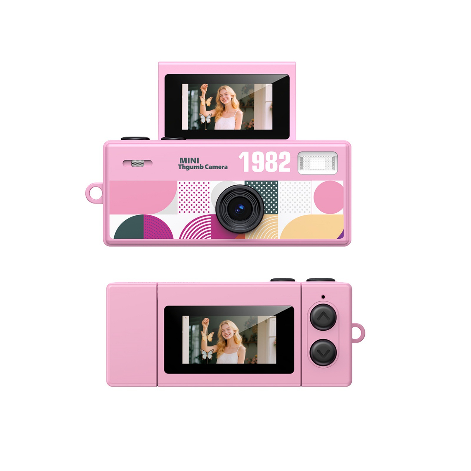 Thumb mini camera flip screen student outdoor shooting small camera video children mini camera