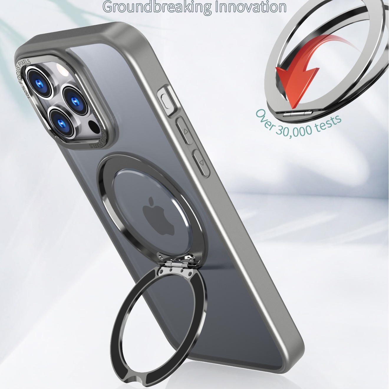 For Apple 17romax Phone Case Magnetic Rotating 360 Stand iPhone16/15/14/13 Protective Case