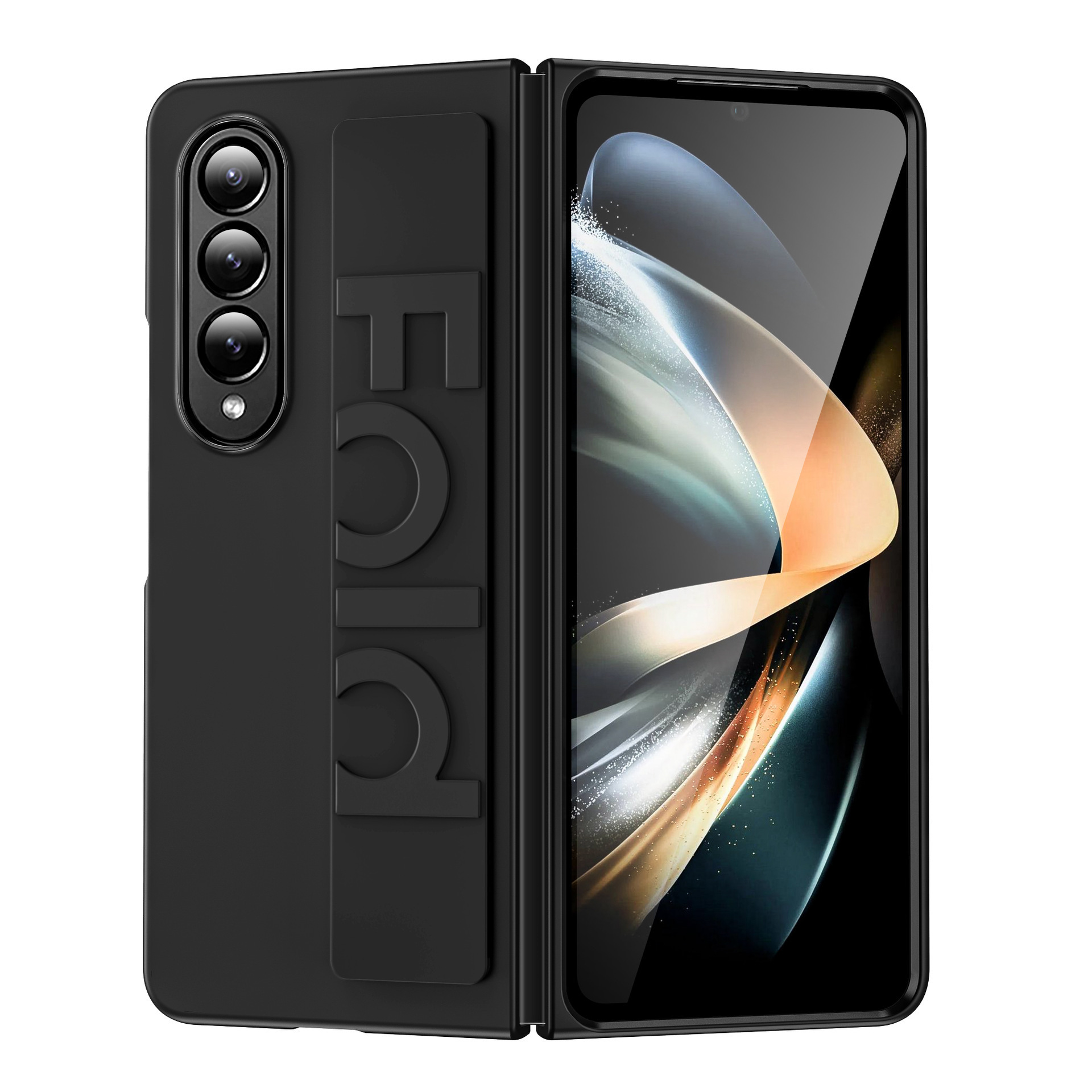 For Samsung Z Fold7/6 Phone Case Elastic Wrist Strap Integrated Flip Foldable Screen Fold5 Anti-Drop Protective Case