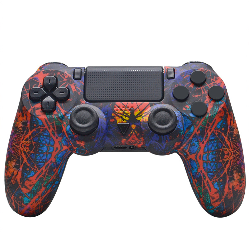Original private mold p4 controller water transfer pattern wireless bluetooth controller vibration multifunctional P4 game controller