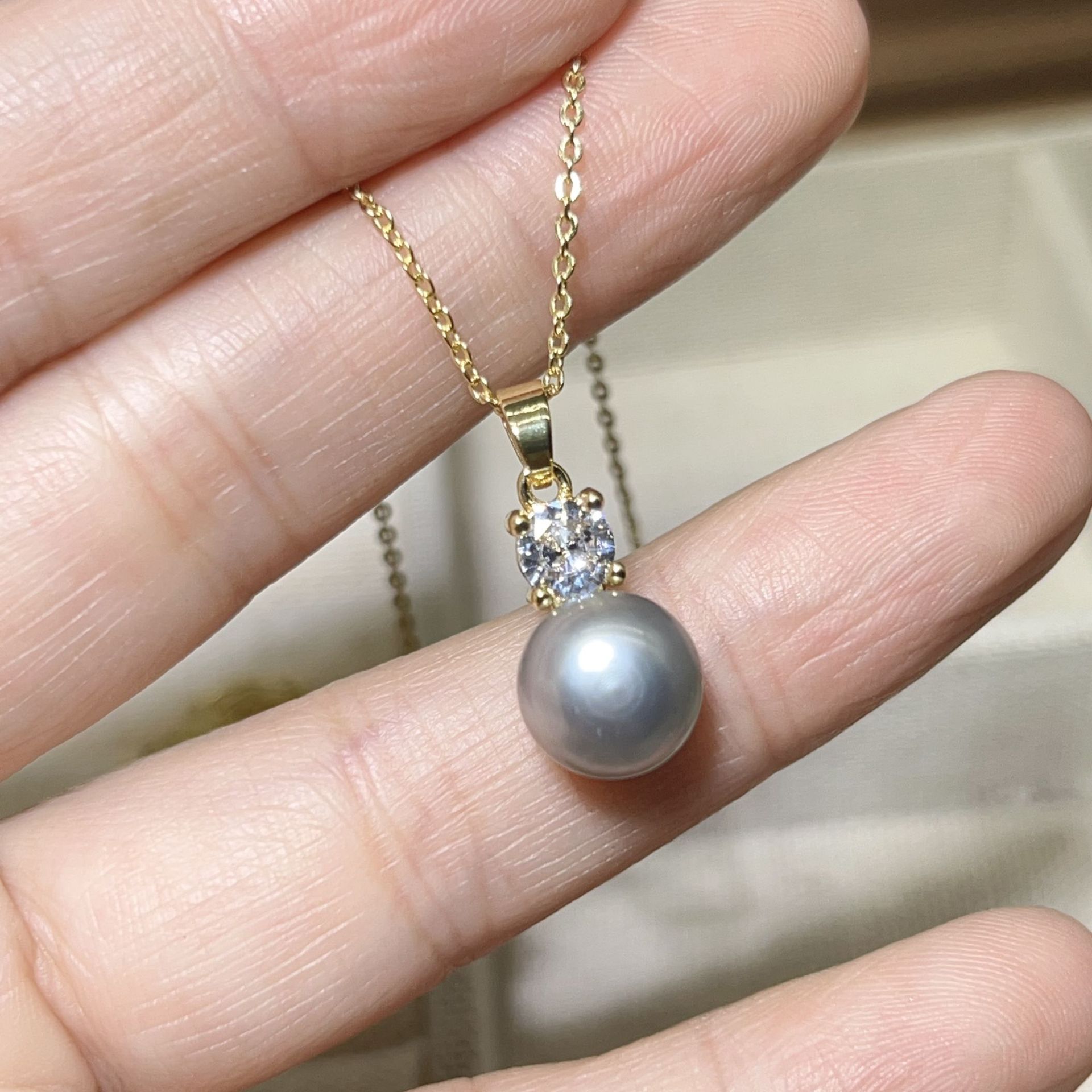 Princess 925 Silver Needle Earrings Natural Freshwater Pearl 7-8mm Surface Basically Flawless Earrings Small Batch Sample