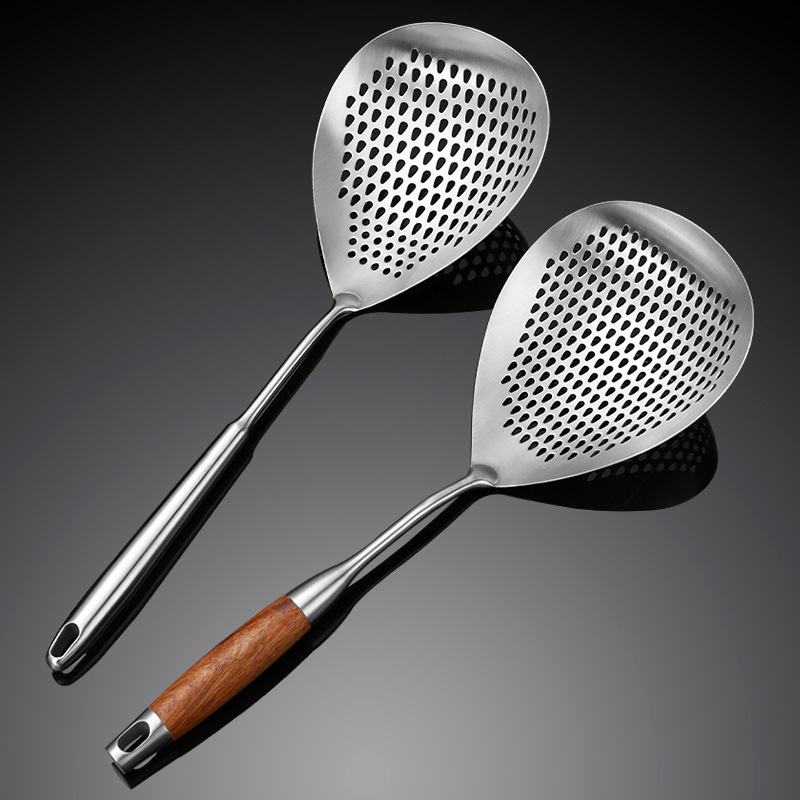 201 stainless steel slotted spoon household kitchen frying colander large deep noodle strainer dumpling strainer pepper strainer