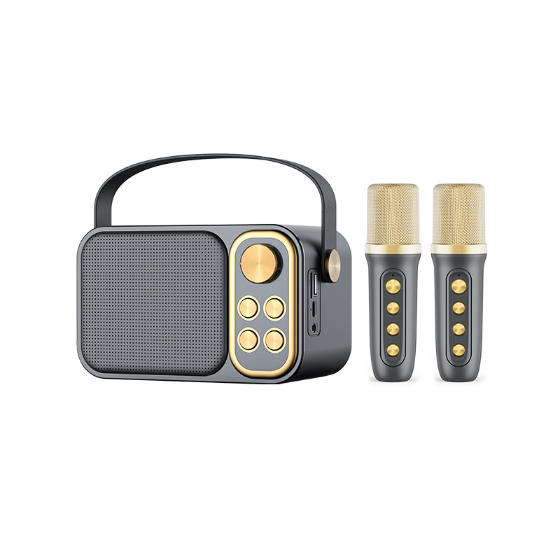YS-105 Bluetooth Speaker Home KTV Outdoor Portable Karaoke Microphone Children KTV Speaker Stereo