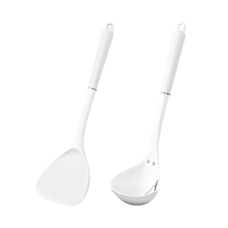 Silicone spatula, non-stick pan spatula, soup spoon, household food-grade kitchen utensil set 1102 soft silicone