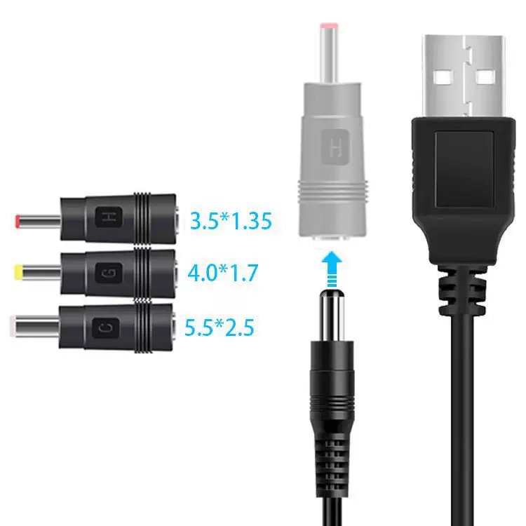 USB to DC 5.5MM power data cable DC5V for optical modem printer router charging cable desk lamp charger