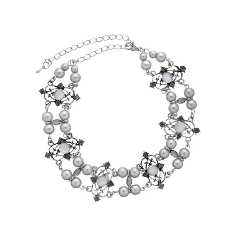 Sweet Punk Leather Metal Necklace Wrapped Choker Collar Punk Butterfly Y2K Collarbone Chain