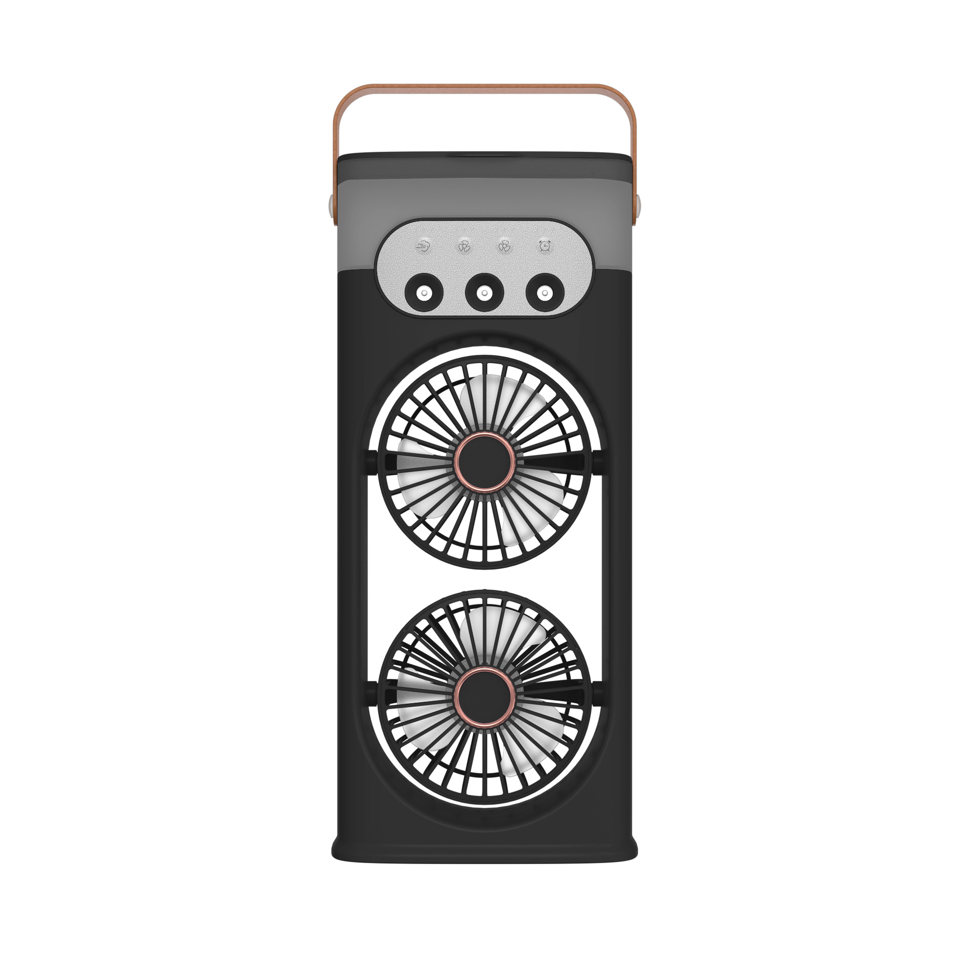 New Dual-Head Spray Fan Home Office Desktop Fan Strong Wind Humidification Cooling Air Circulation Fan