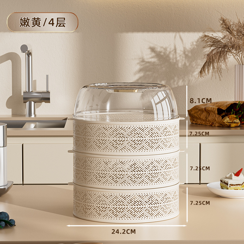 Multi-Layer Hollow Food Cover Home Food Cover Table Cover for Leftovers Anti-Mosquito Fly Dust-Proof Food Cover Storage Box